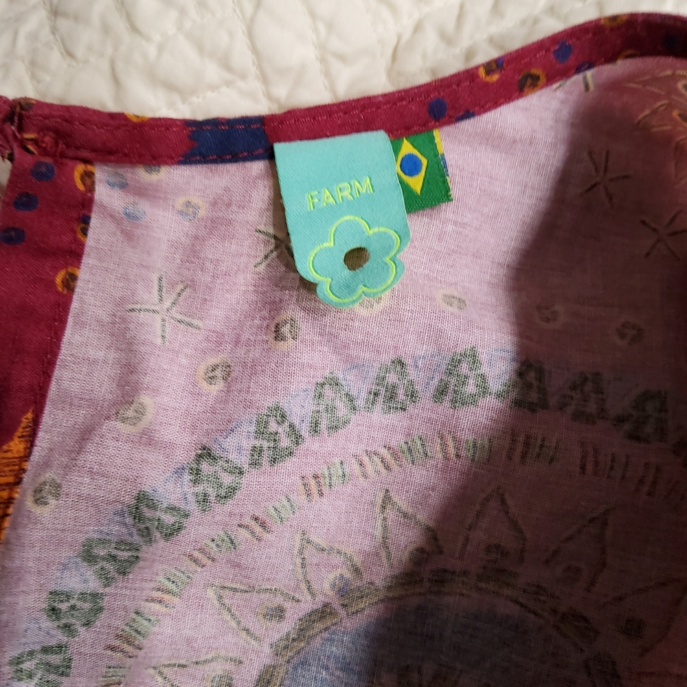 FARM Rio Vibrant Red Patterned Jumpsuit - Picture 2 of 13
